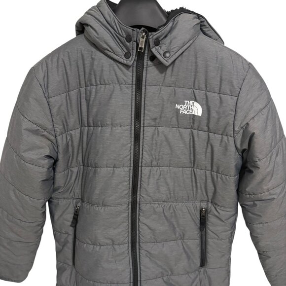 The North Face Other - The North Face Puffer Reversible Jacket Youth XL Goose Down Gray Hood Parka